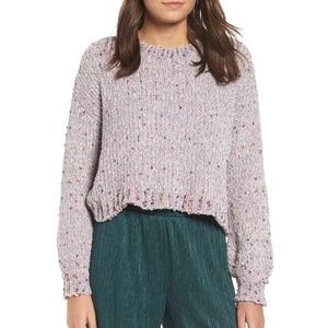 Nordstrom Gray Chenille Funfetti Sweater